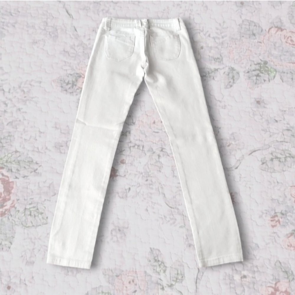 Vintage White Slim Fit Low Waisted Jeans